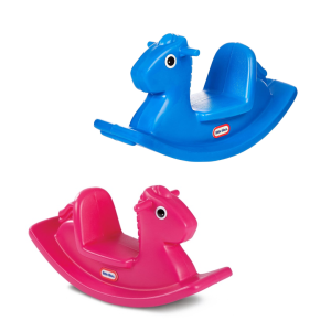 Rocking Horse Active Game for Toddlers pink-and-blue