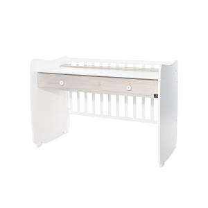 Bed DREAM NEW 60x120 white light oak -removed front panels