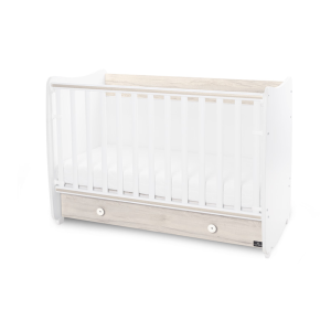 Bed DREAM NEW 60x120 white light oak -removed front panels