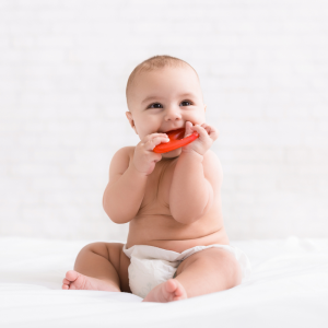 Baby with Water filled teethers