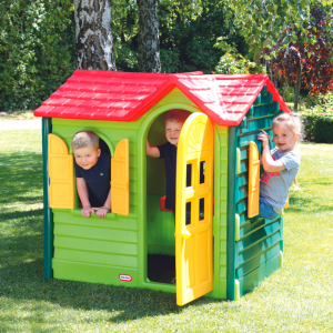 Country-cottage-evergreen playground, house